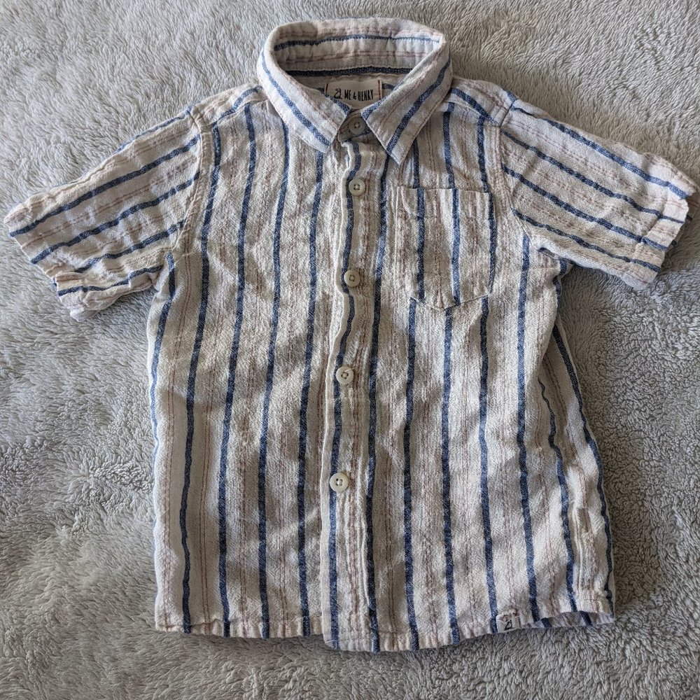 Me & Henry cotton seersucker dress shirt, 2/3T